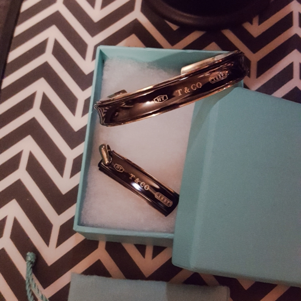 Tiffany & Co. Titanium and Sterling Silver Bracelet & Pendant. 100% Authentic!!